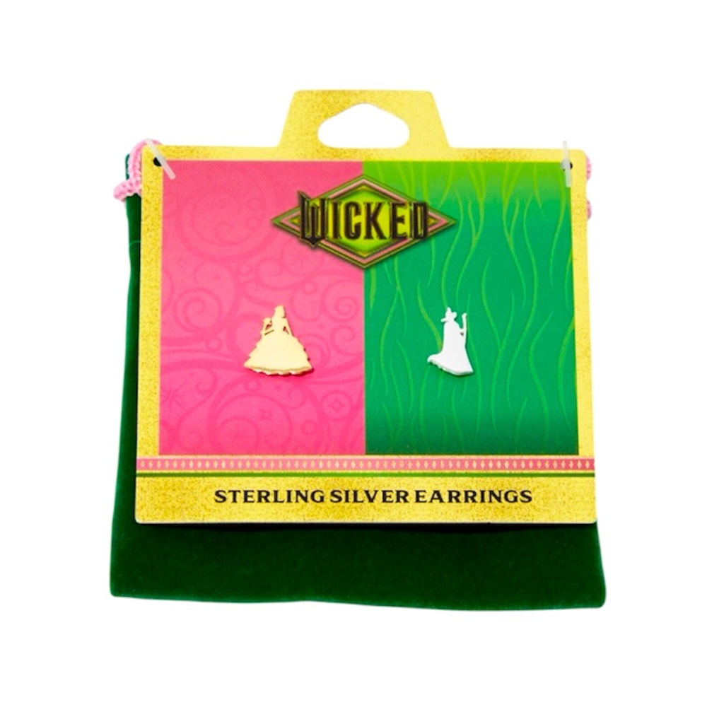 Wicked Glinda & Elphaba Sterling Silver Stud Earrings - NWT